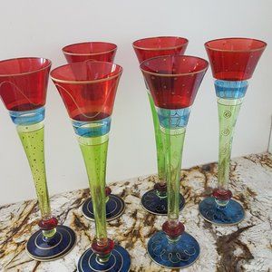 Six Pier 1 champagne flutes
